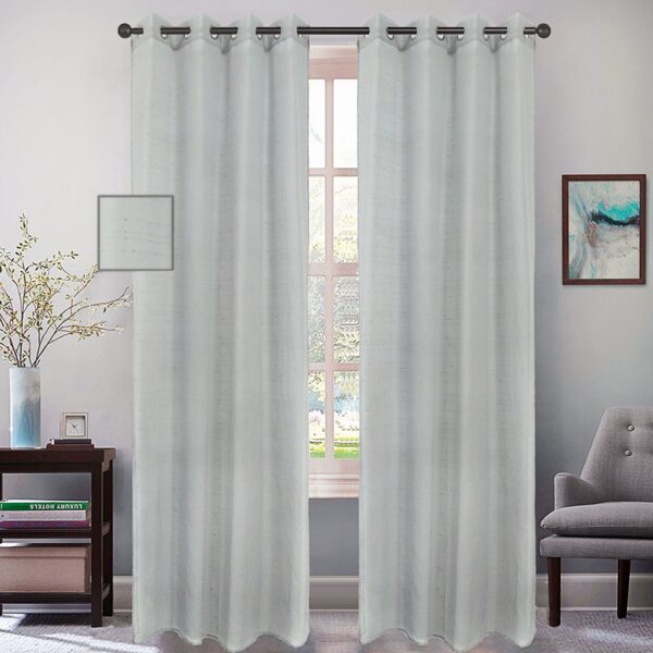 Professional Supply 100% Polyester Linen Look Voile Curtain Fabric Translucent Privacy Sheer Curtains