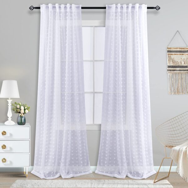 Wholesale Curtain Fabrics Veil House Rod Pocket Blackout Curtains for Nursery Kids Baby Room Living Room