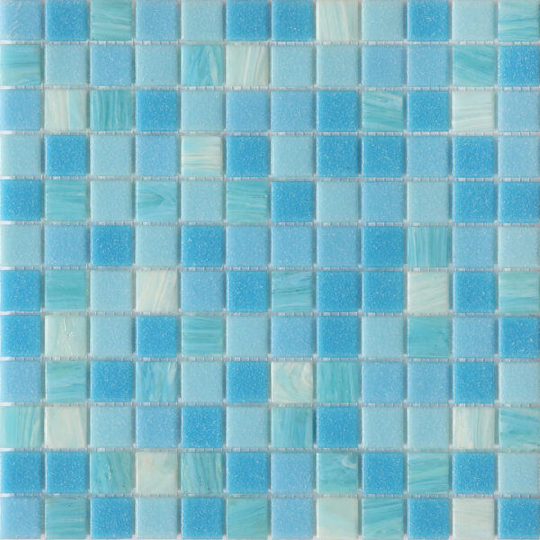 Cheap Pirces Mosaic Tile Square Blue Mix Factory Directly Sell Swimming Pool Mosaic Tile