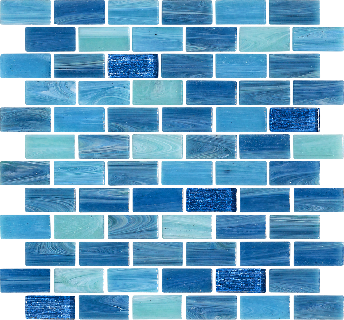 Factory Price Blue Swimming Pool Mosaic Glass Crystal Pool Floor Mosaic Tile