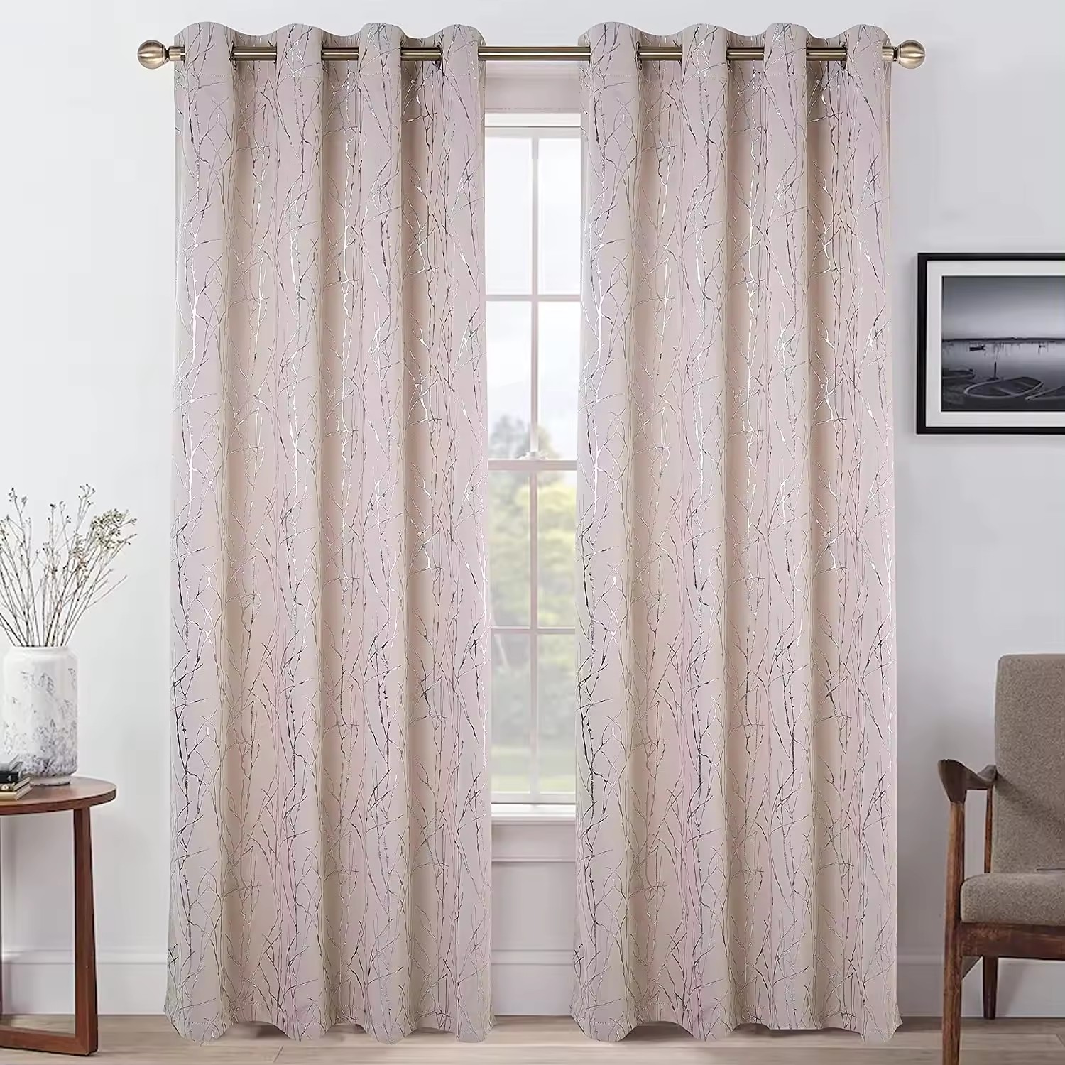 Flame Retardant Curtains Smart Home Compatible Blinds, 100% Blackout Polyester Curtains Modern Design OEM/ODM