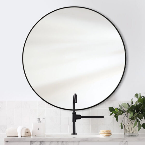 Bathroom Round Decorative Round Metal Wall Glass Mirror