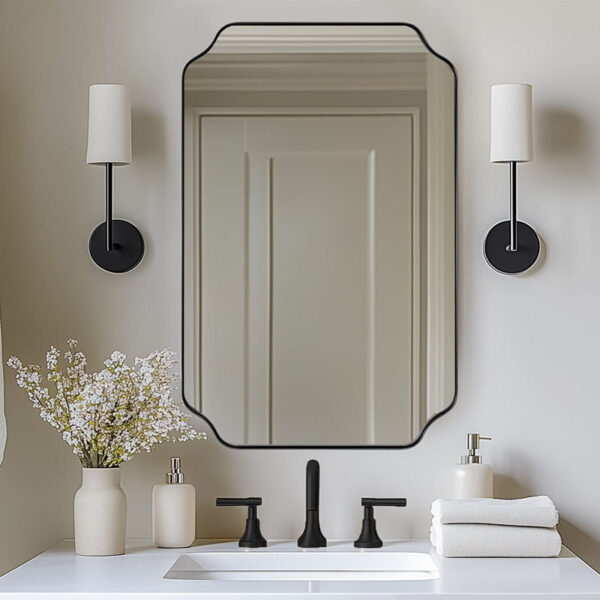 Stainless Steel Iron Frame Bathroom Wall Mirror Decorative Mirror