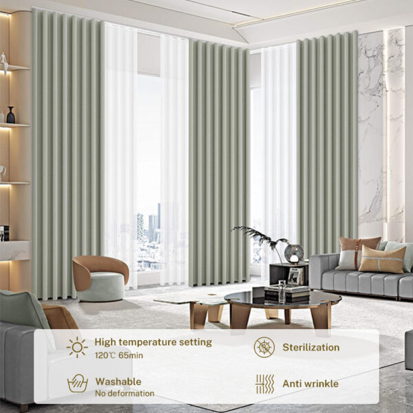 Modern Light Luxury Style Smart Home Compatible Flame Retardant  Curtains Custom OEM/ODM