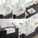 Rectangular Kitchen Sink Ceramic Solid Cast Sink Fireclay White Glazed Basin Without Faucet