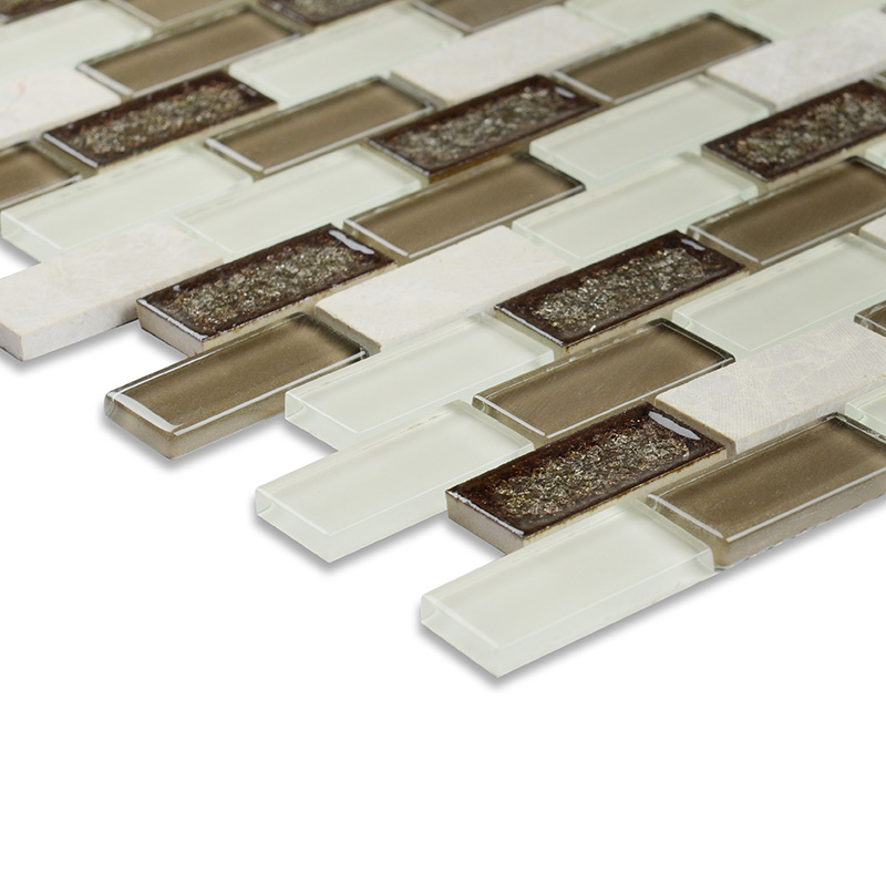 Wholesale High Quality Strip Glass Mosaic Tile for Bathroom Kitchen Back Splash Wall - Image 3