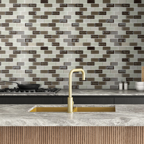 Wholesale High Quality Strip Glass Mosaic Tile for Bathroom Kitchen Back Splash Wall