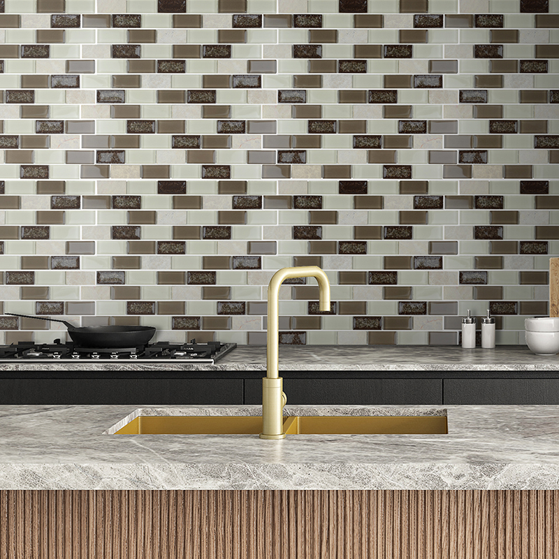 Wholesale High Quality Strip Glass Mosaic Tile for Bathroom Kitchen Back Splash Wall - Image 2