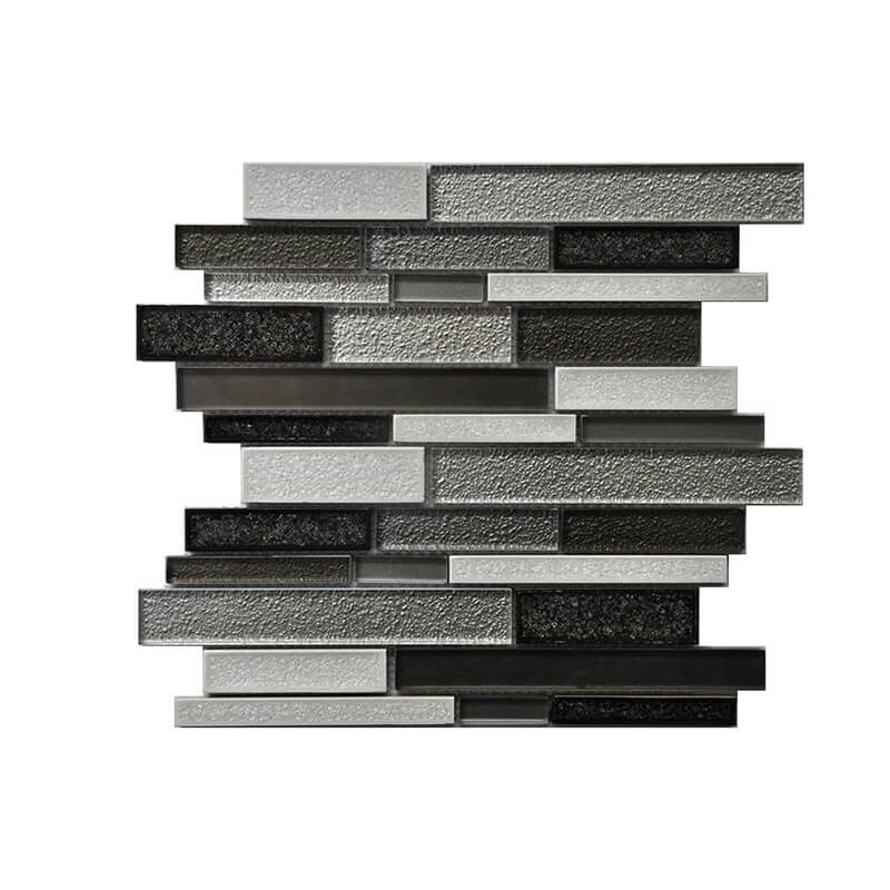 Wholesale Strip Effect Glass Tile Mosaic for Bathroom Wall Decoration
