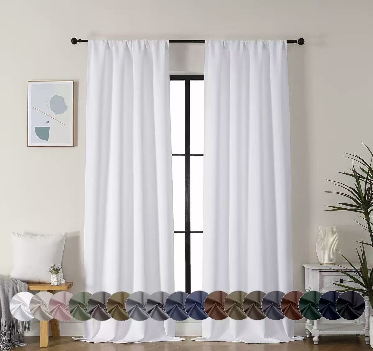 Wholesale High Density Blackout Curtains Grommets OEKO-TEX Certified 100% Polyester All-Season for Bedroom Living Room
