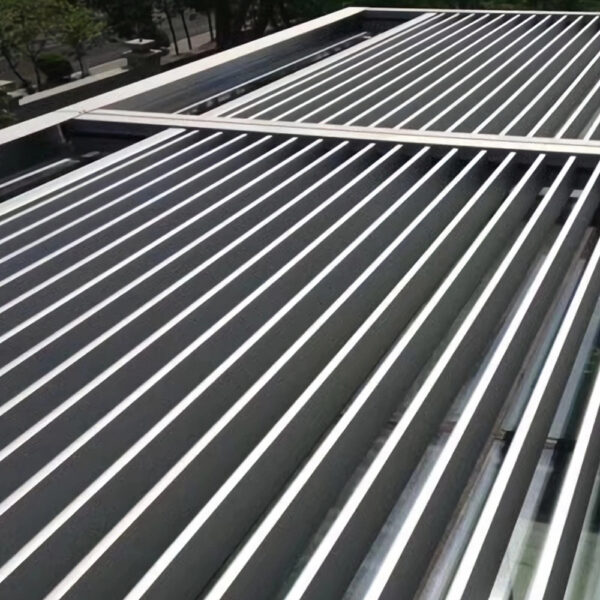 Waterproof Built-In Outdoor Electric Motorized Window Blinds Wide Aluminum Venetian Shades Remote Control 100% Blackout