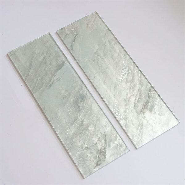 White Marble Glitter Glass Mosaic Tile Kitchen Bathroom Wall Tiles